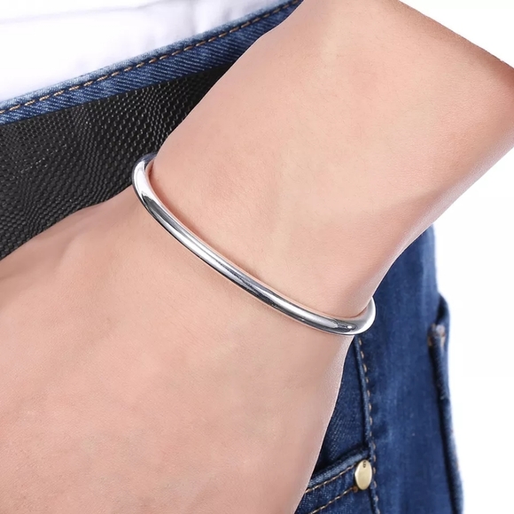 NEW Hinged Bangle Bracelet ☆ 925 Sterling Silver - Picture 7 of 16